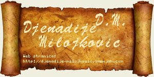 Đenadije Milojković vizit kartica